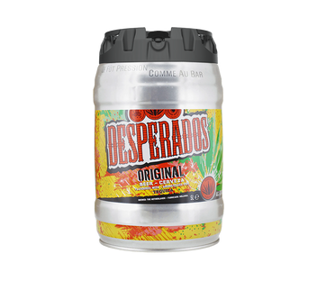 Desperados Original 5L keg designed for use with BeerTender home draft systems.
