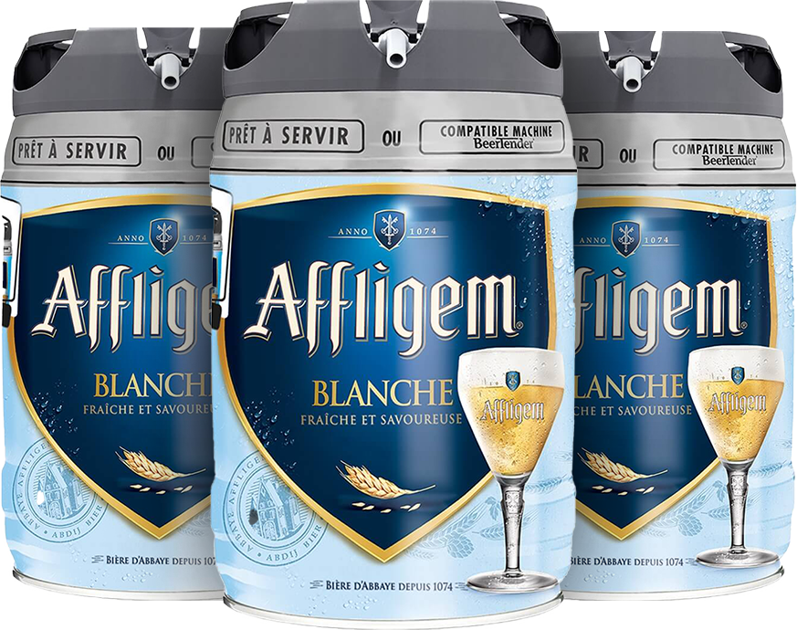 Three 5L kegs of Affligem Blanche beer