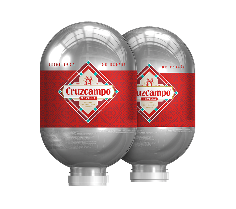 2x Cruzcampo - BLADE Biervaten 8L