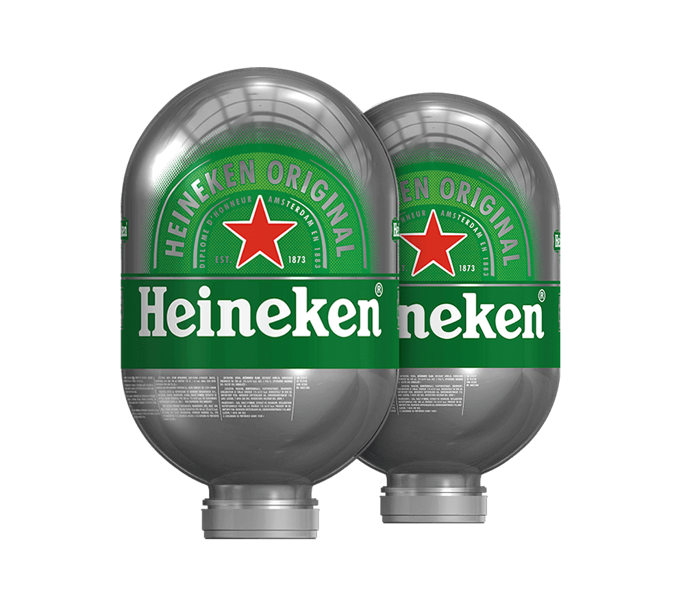 Two 8L Heineken kegs for the BLADE beer machine.