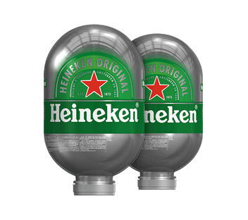 Two 8L Heineken kegs for the BLADE beer machine.