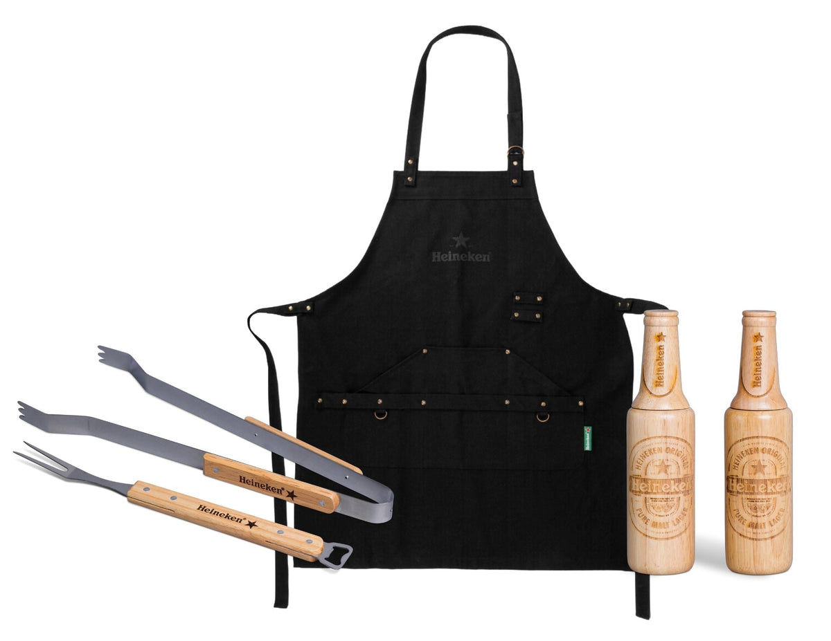Heineken BBQ bundle with hexagonal design, ideal for outdoor grilling and beer enthusiasts