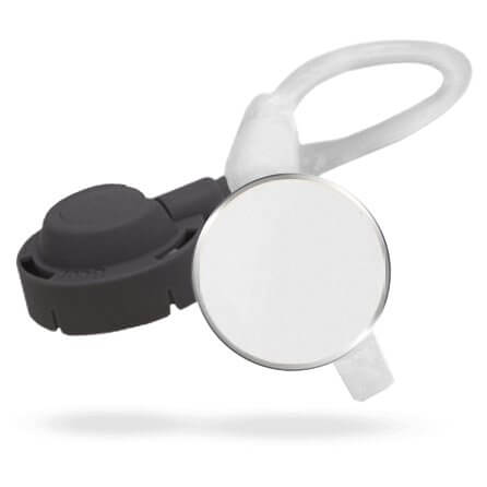 A single tube beertender with a black body and a clear glass tube.