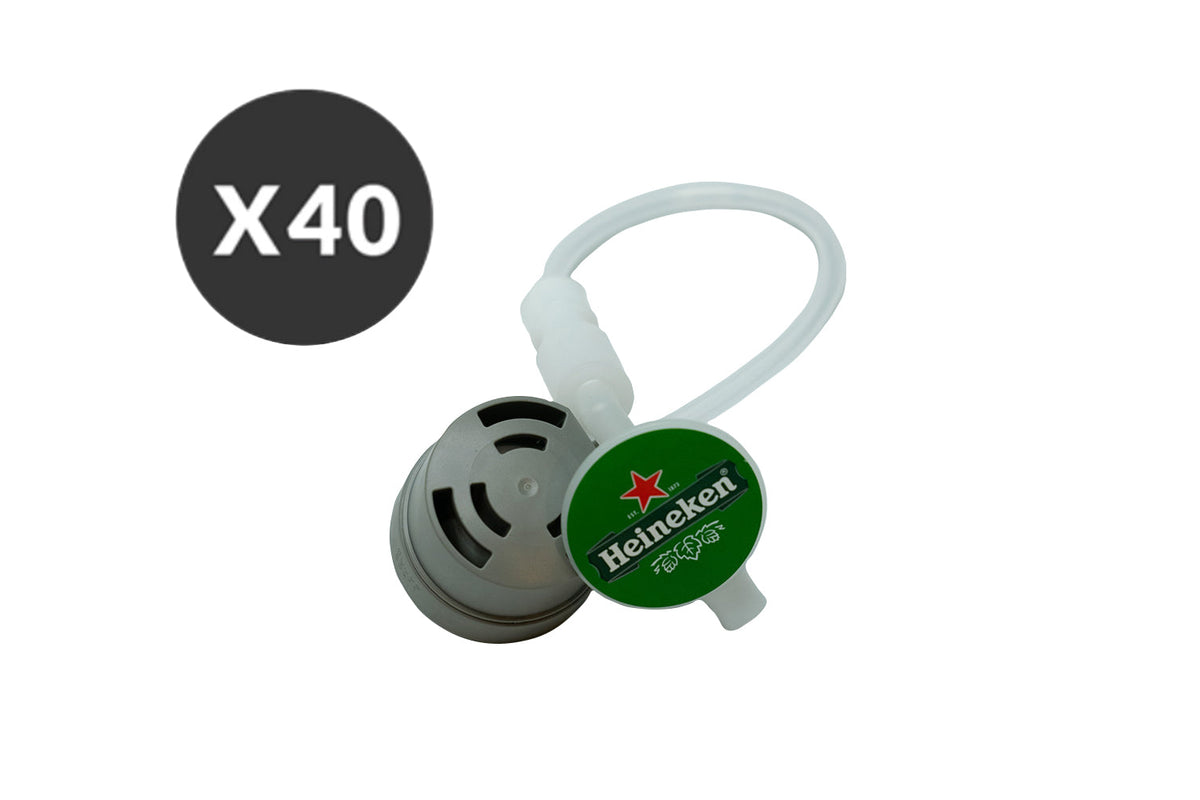 Pack of 40 Heineken beer tube accessories – premium bar essentials for home and commercial use