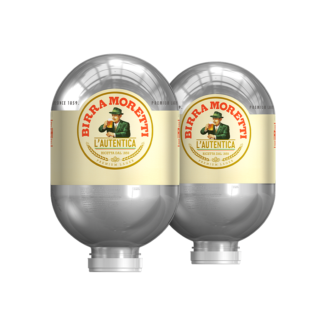 2x Birra Moretti L'Autentica - BLADE Bierfässer 8L
