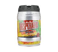 Desperados Original 5L keg designed for use with BeerTender home draft systems.