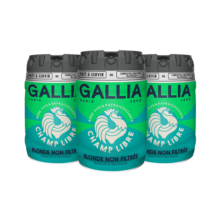 3x Gallia Champ Libre - 5 liter biervaten