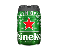 Heineken 5L keg designed for use with BeerTender home draft systems.