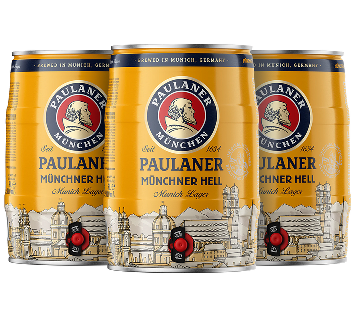 Paulaner Münchner Hell - 3x Fût de 5L