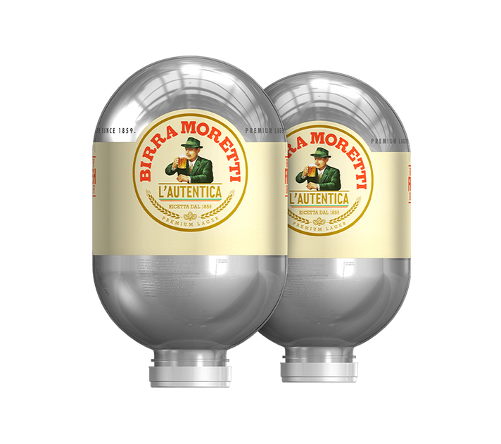 Two Birra Moretti BLADE kegs 