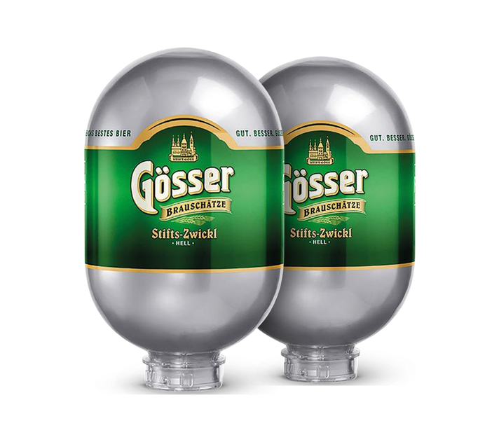 2x Gösser Zwickl – BLADE Bierfässer 8L