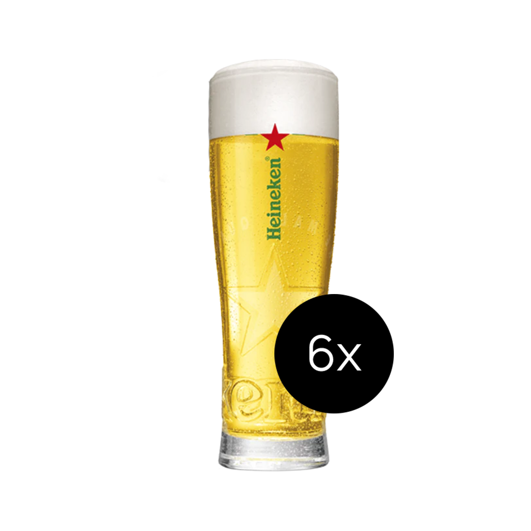 6 bicchieri da birra Heineken