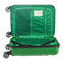 Green Heineken Suitcase Merch displayed with the lid open to reveal the inside.