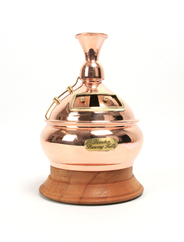 Heineken Brewing Kettle Merch made of Copper and Wood.