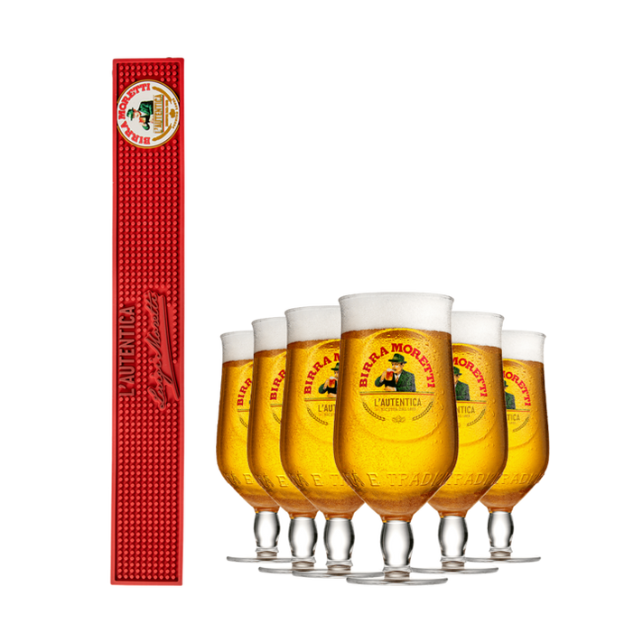 Birra Moretti Barpakket – Barmat & 6 Glazen