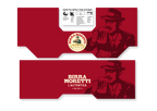 A Birra Moretti branded sticker with a graphic of a man pouring beer and the text 'BIRRA MORETTI L'AUTENTICA'.