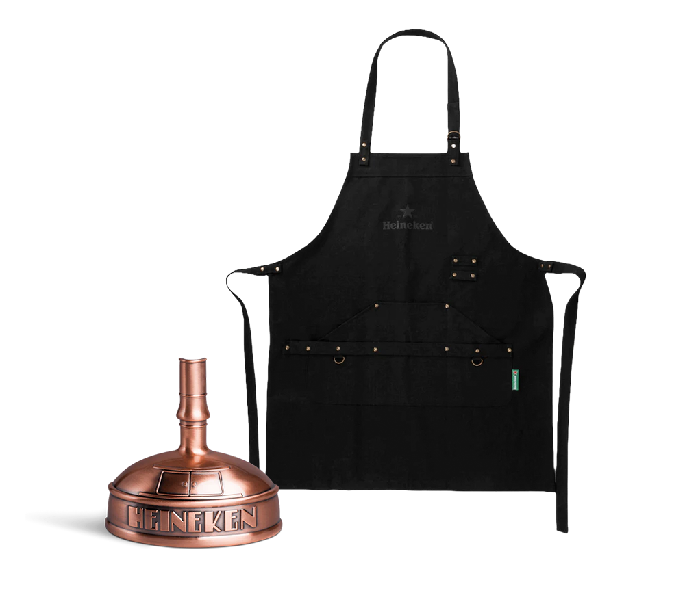 Heineken Apron & Copper Kettle Bottle Opener Bundle