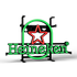 A neon sign of the Heineken brand logo with a green star and the text 'Heineken'.
