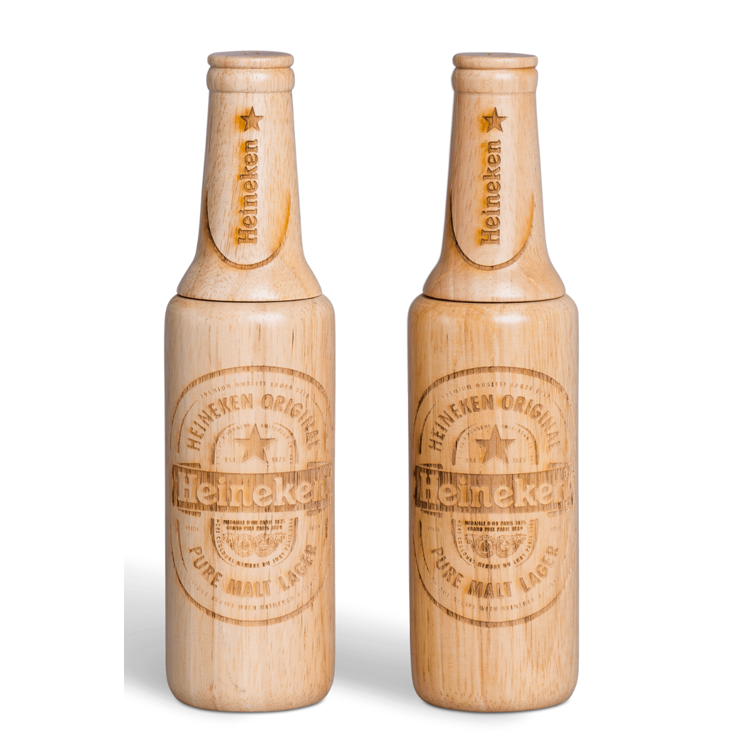 Heineken® Salz- und Pfeffermühle aus Holz