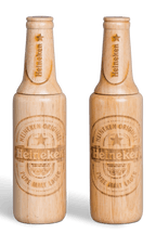 Hölzerne Heineken® Salz- und Pfeffermühle