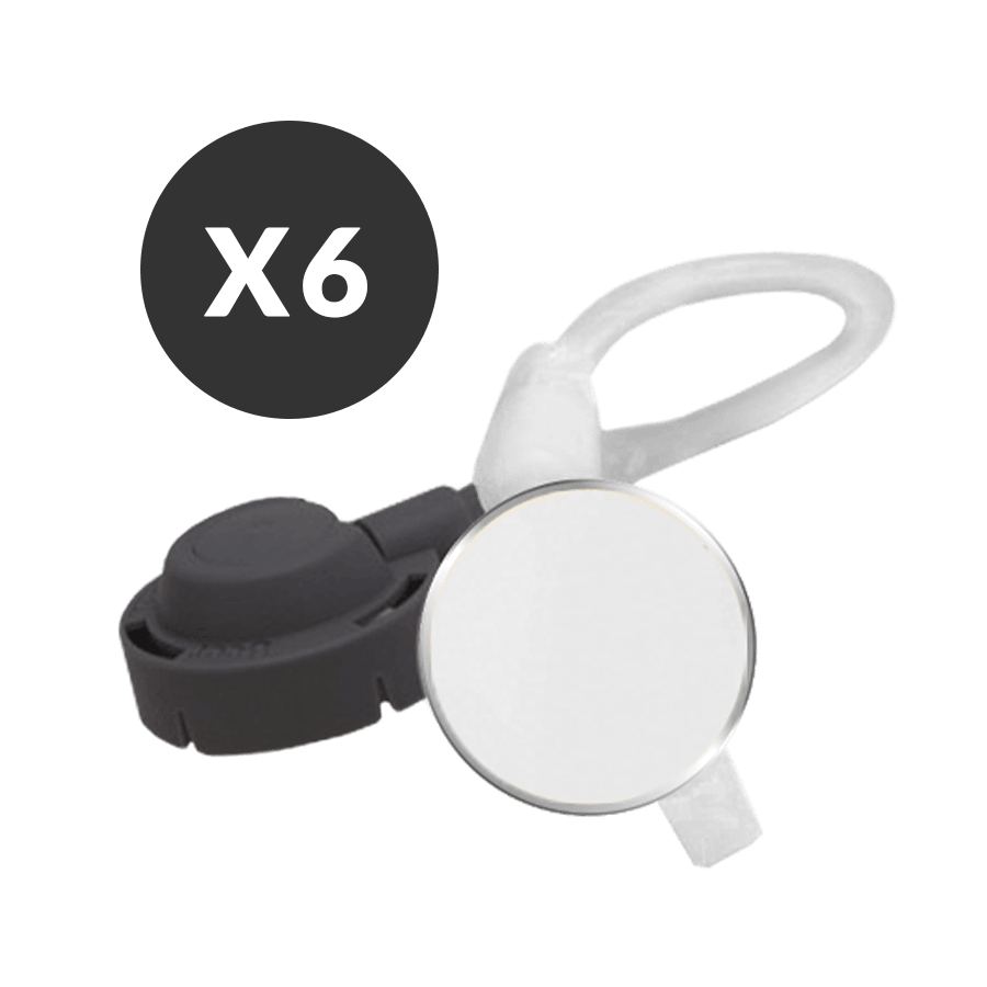 A set of six BeerTender tubes designed for dispensing beverages, with a focus on the 'X6' indicator and the design of the tube connectors.